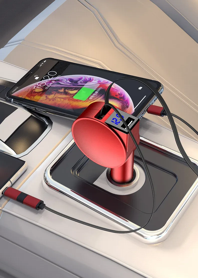 4-in-1 Car Charger Adapter