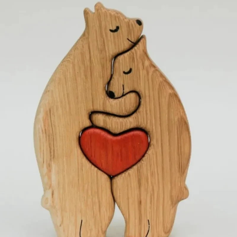 Personalized Wooden Bears Family Puzzle