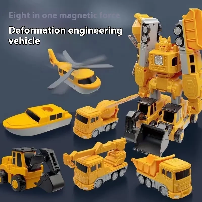 Magnetic Transform Engineering Car Assembled Toys