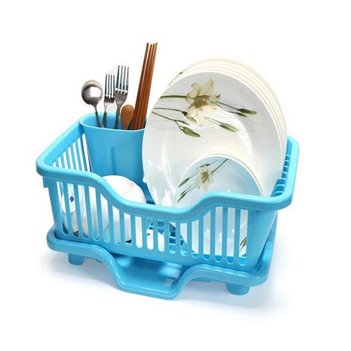 Double Layer Kitchen Dishes & Utensils Drying Organizer Rack
