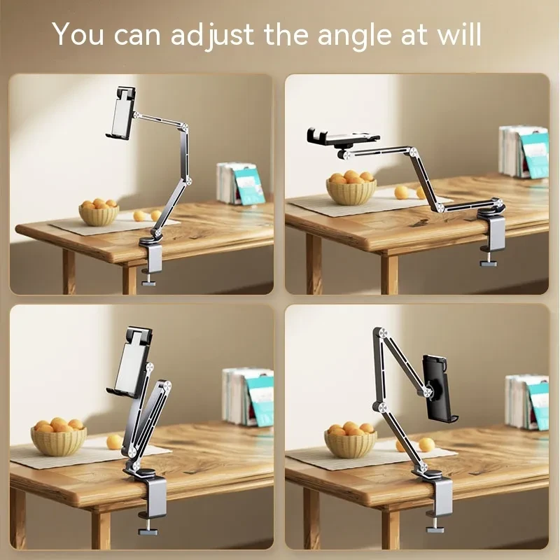 360-degree rotating adjustable and stable multifunctional aluminum alloy stand metal cantilever desktop mobile phone iPad stand