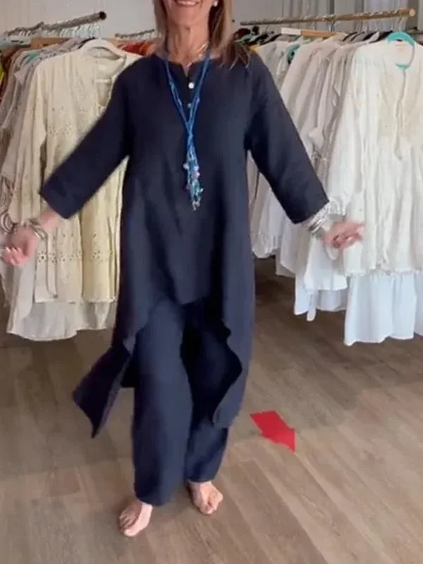 Ladies linen trouser suit