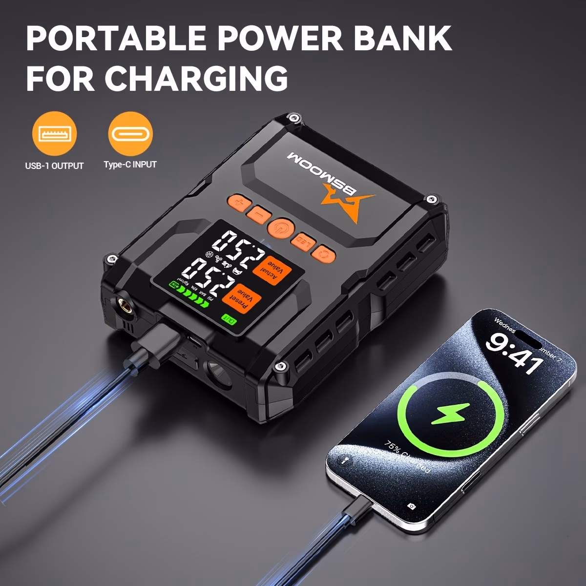 BSMOOM 9000A Portable Car Jump Starter