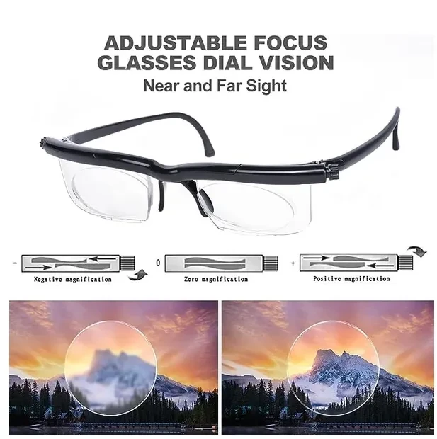 Adjustable Magnification Reading Glasses