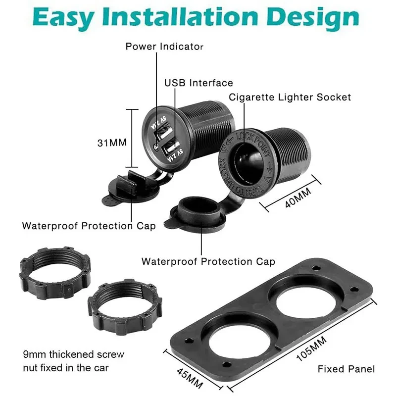Car Cigarette Lighter Splitter