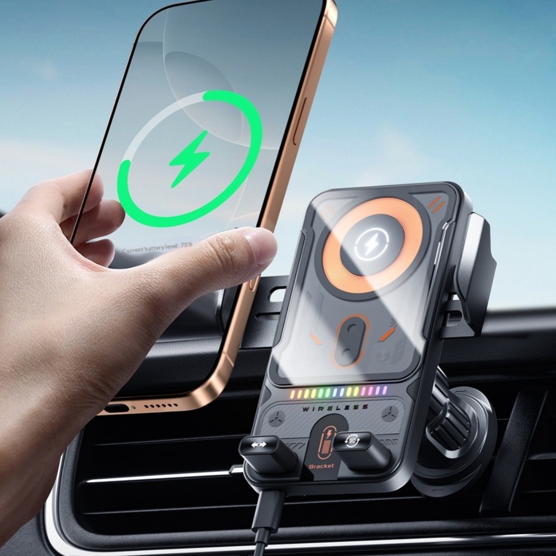 2-in-1 Smart Wireless Car Phone Mount