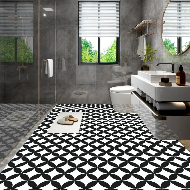Black and White Floor Tile