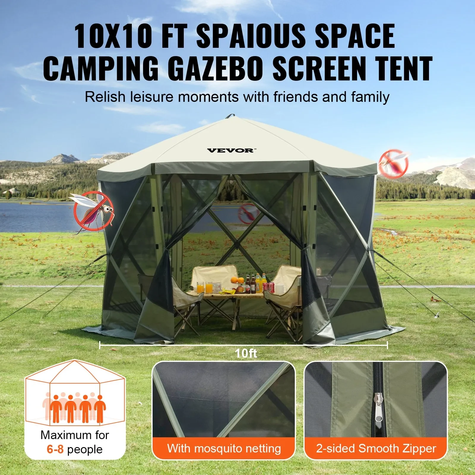 Gazebo Tent with Mosquito Netting