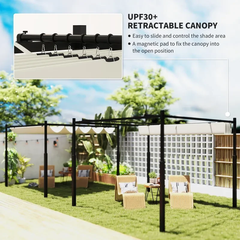 Pergola with Retractable Canopy