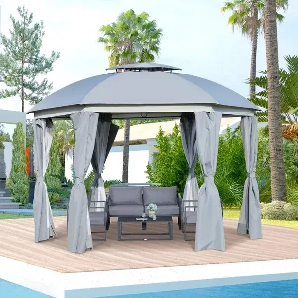 Gazebo with Curtains