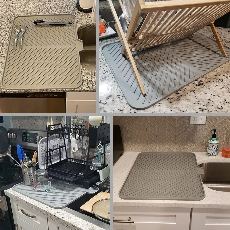 Oxo Wilicone Drying Mat Dishwasher Safe