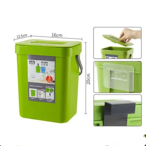 Green Trash Can