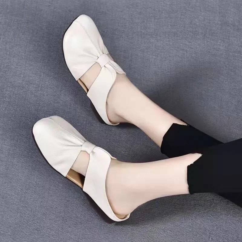 Cut Out Design Flat Mules
