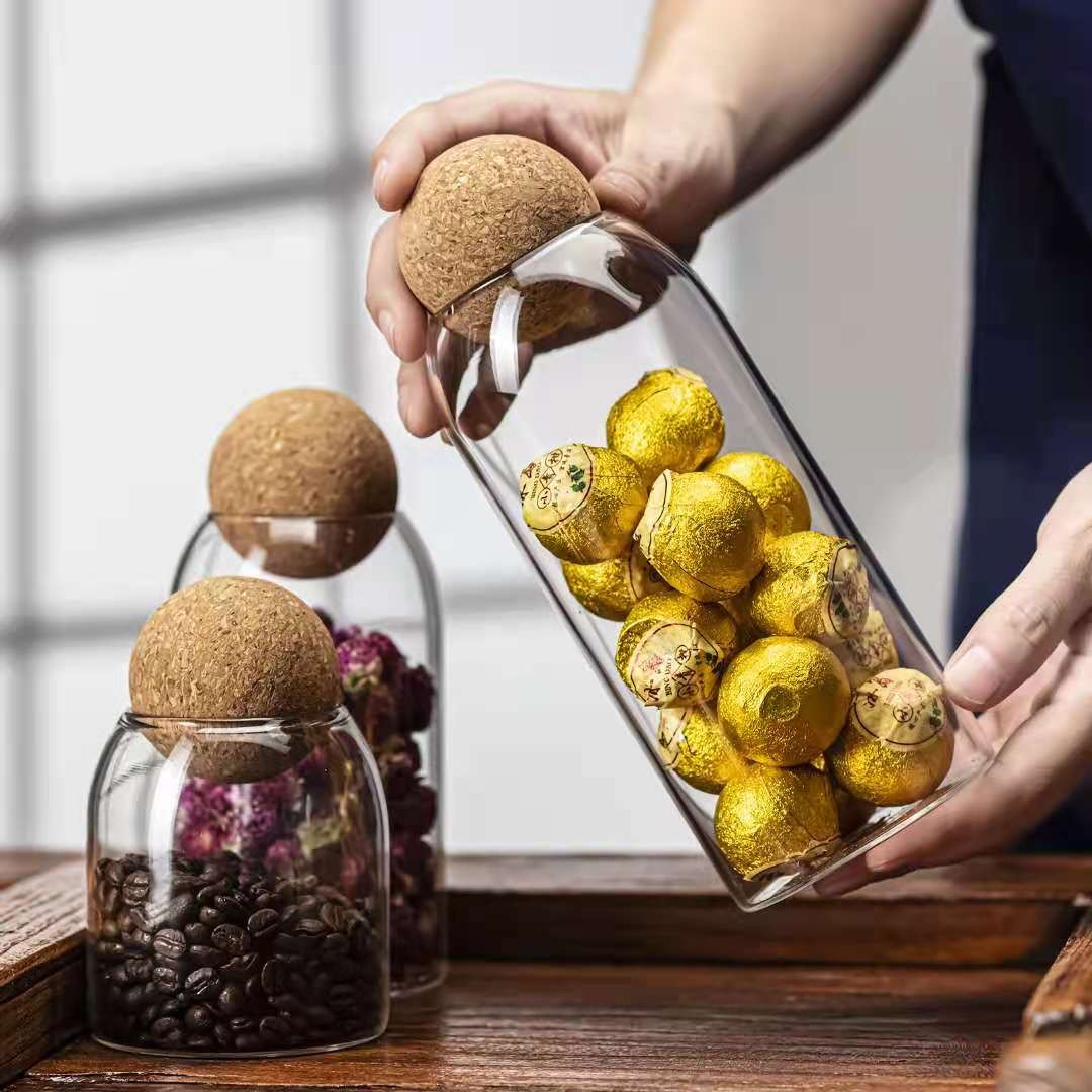 1 SET Round Glass Jar