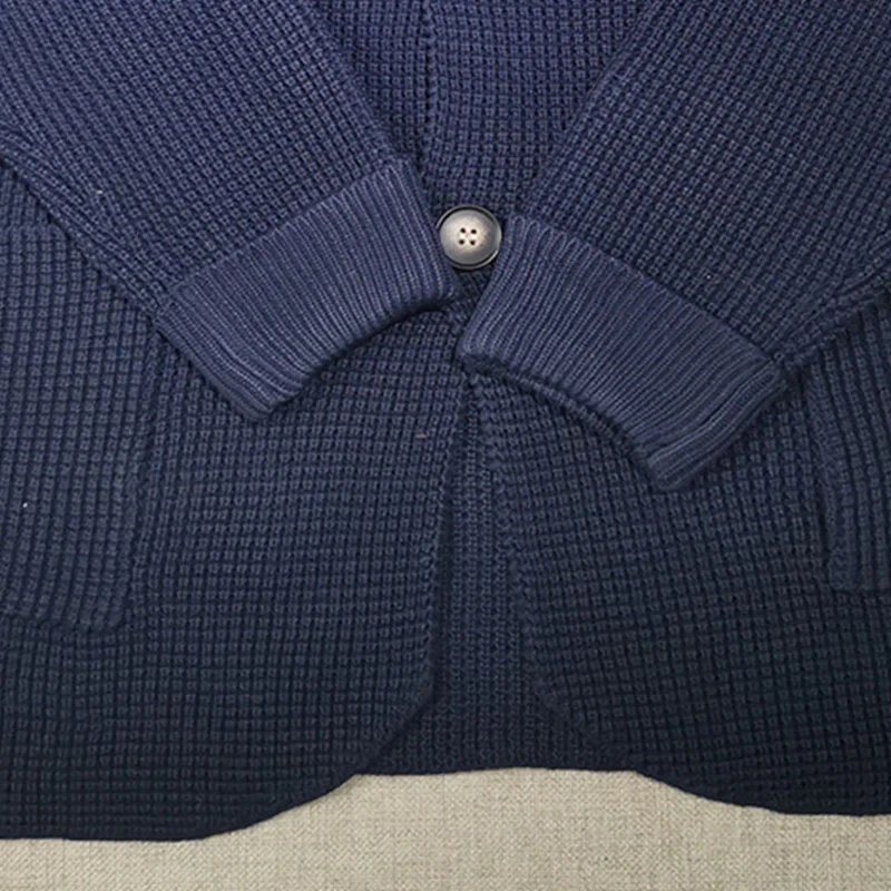 Men's Casual Stand Collar Knit Blazer