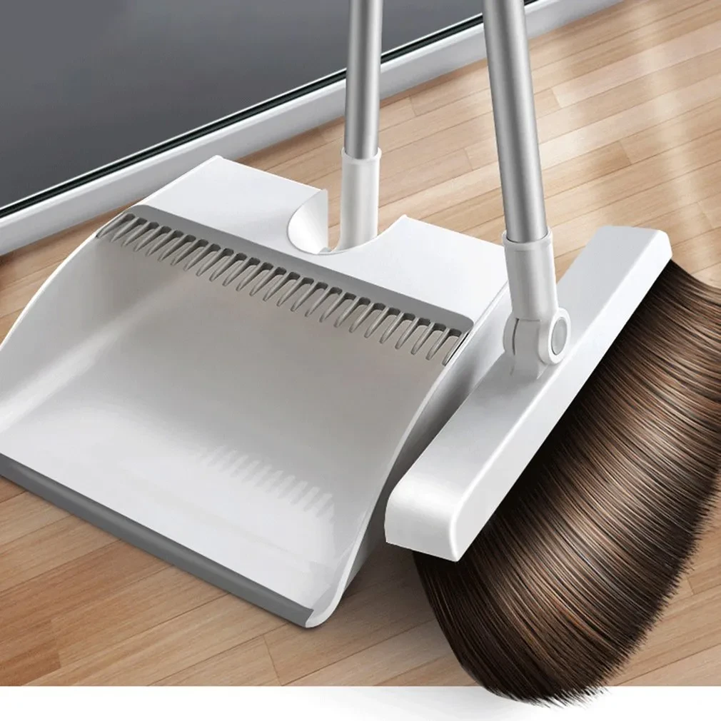 Magnetic broom and dustpan