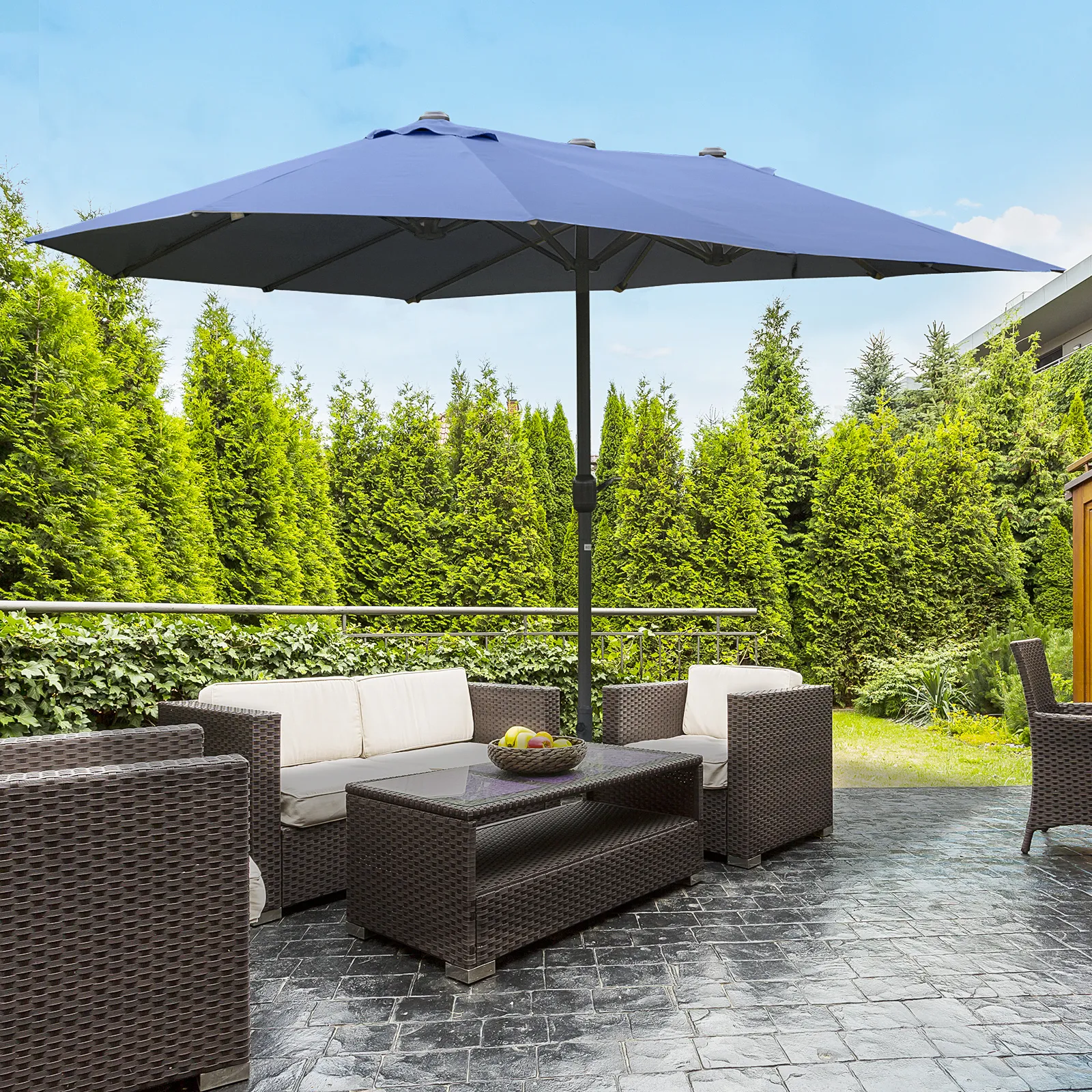 Dual-Sided Patio Umbrella