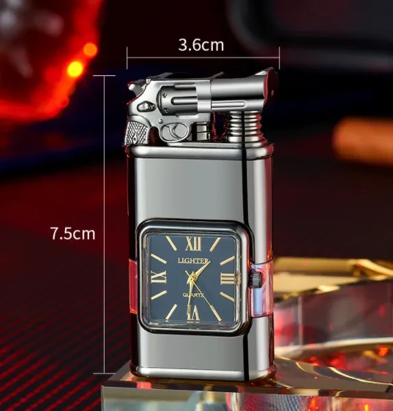 Windproof Lighter Vintage Watch Bezel Jet flame Torch