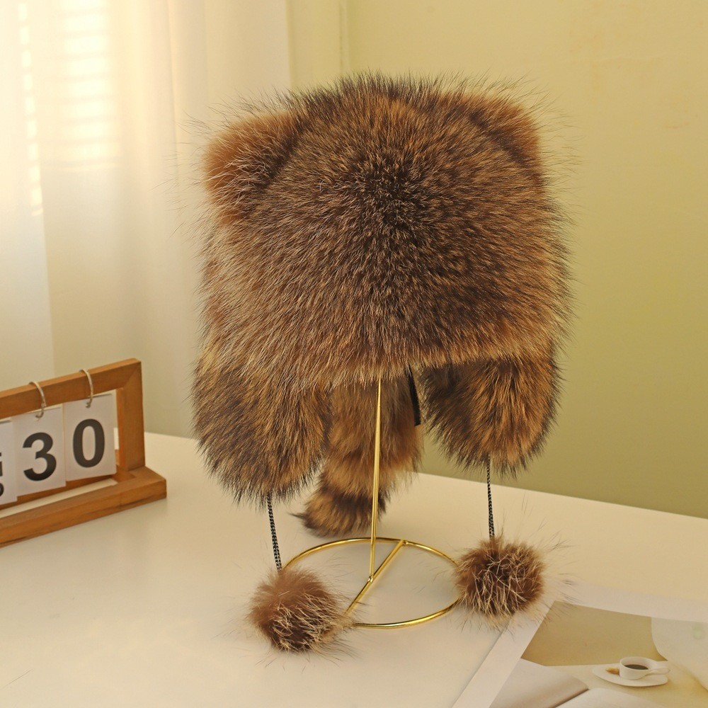 💥Raccoon Tail Fur Parent-Child Plush Hat🎁