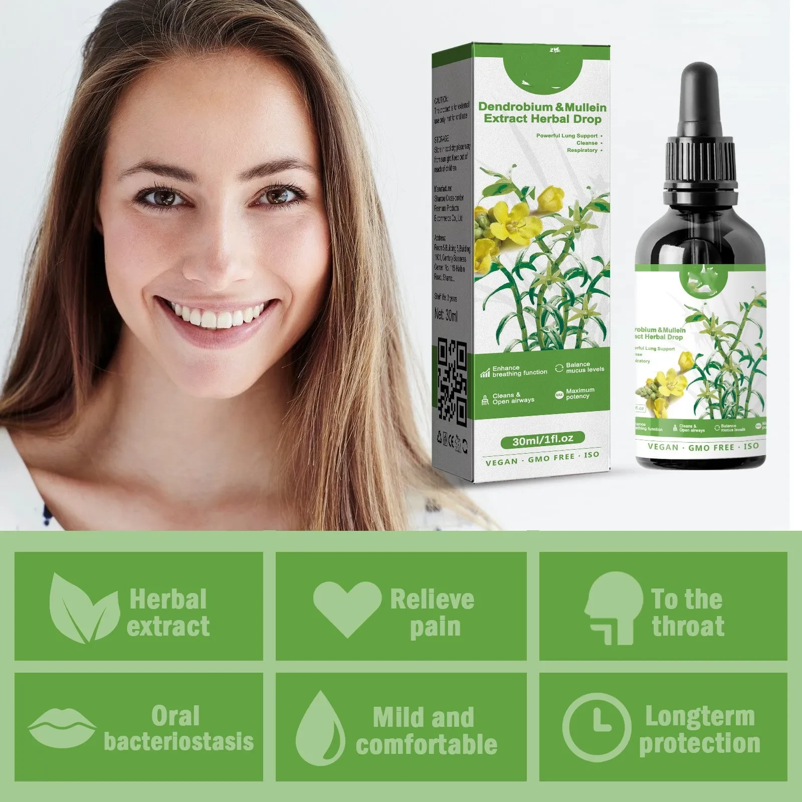 BREATHE-RIGHT DENDROBIUM & MULLEIN EXTRACT: POWERFUL LUNG SUPPORT CLEANSE & RESPIRATORY
