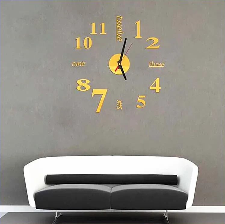 3D Wall Decal Decorative Clock