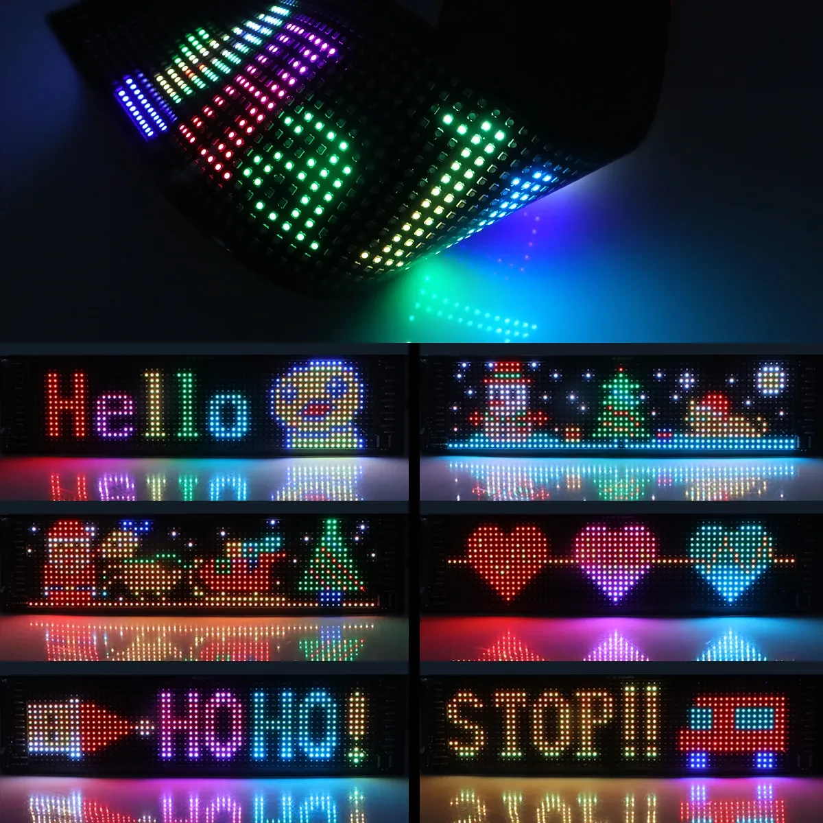 Car Led Flexible Screen APP Soft Screen LED Flexible Display Led Car Logo Expression Screen Display