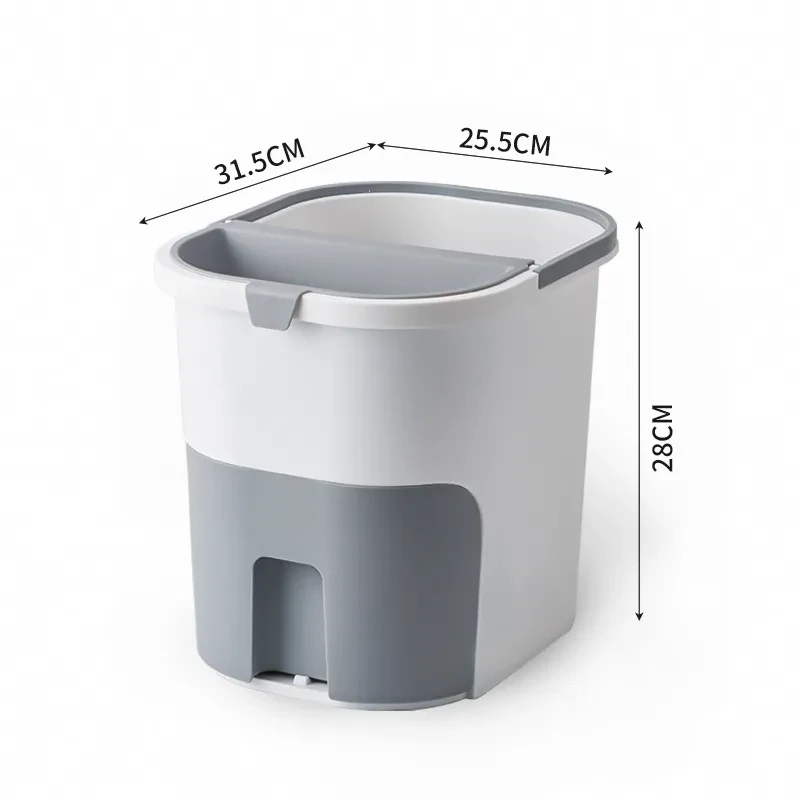 Dry And Wet Kitchen Trash Bin