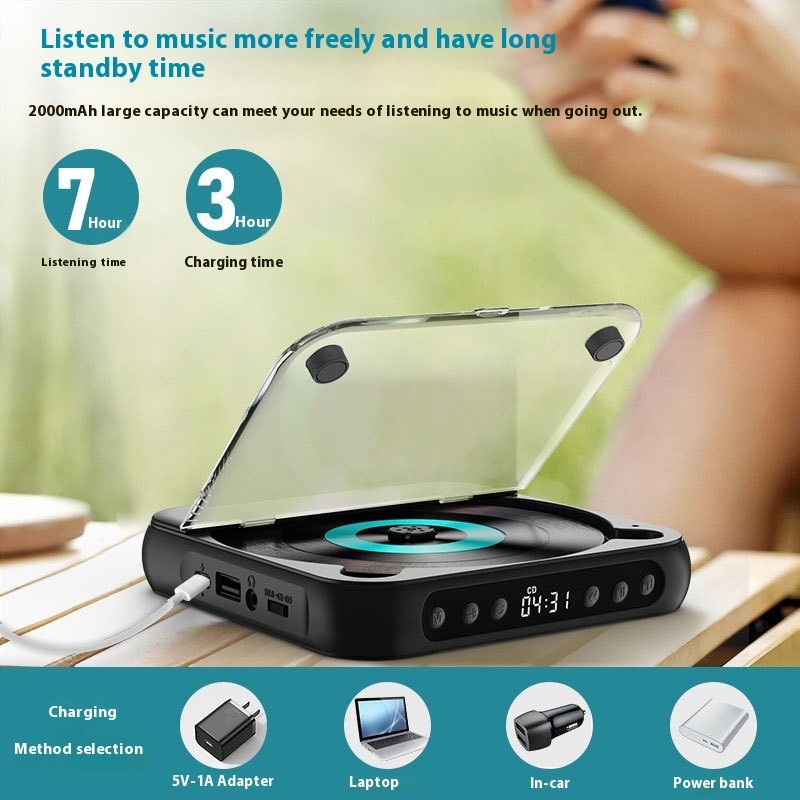 Portable Bluetooth Compatible CD Player