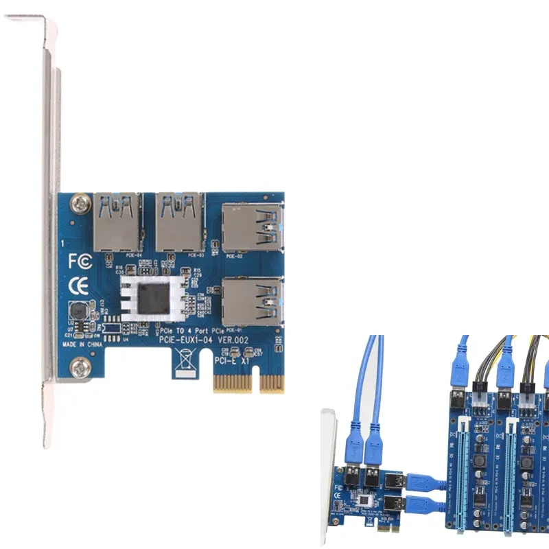 PCI-E PCI Express Riser Card Expand Card Board PCIE 1 to 4 U
