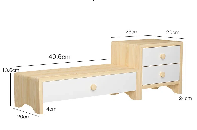 Wooden Desktop Monitor Stand Shelf
