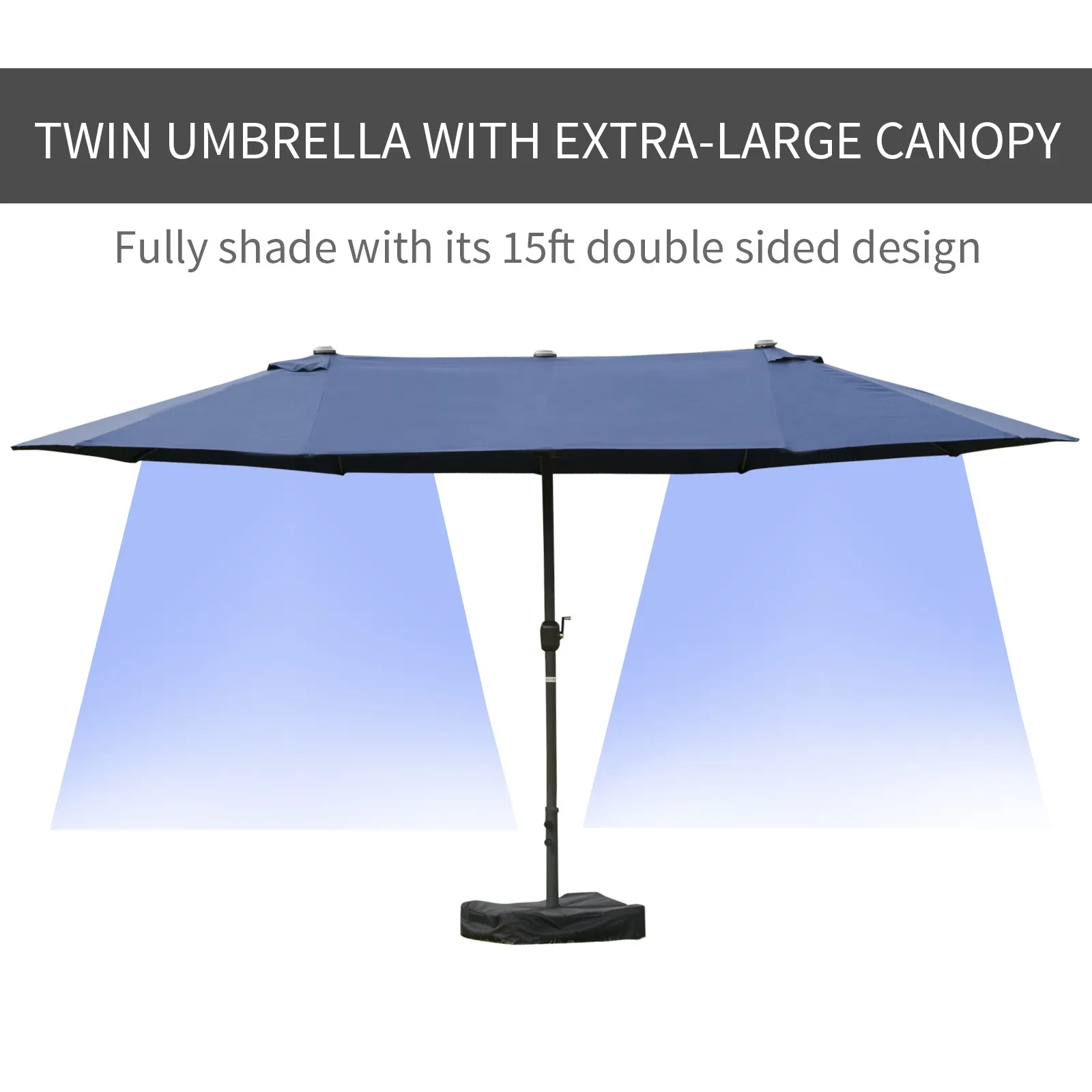 Double Sided Patio Umbrella