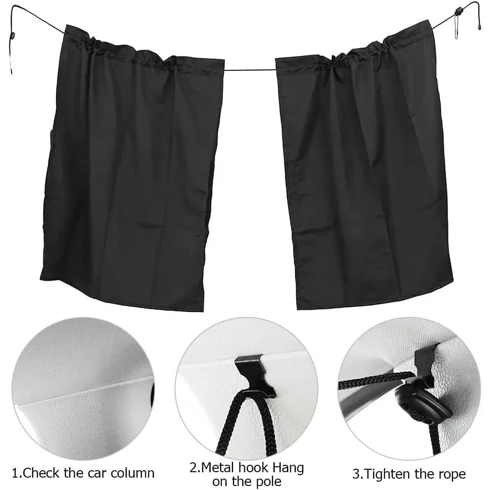 Car Rear Seat Blackout Curtains