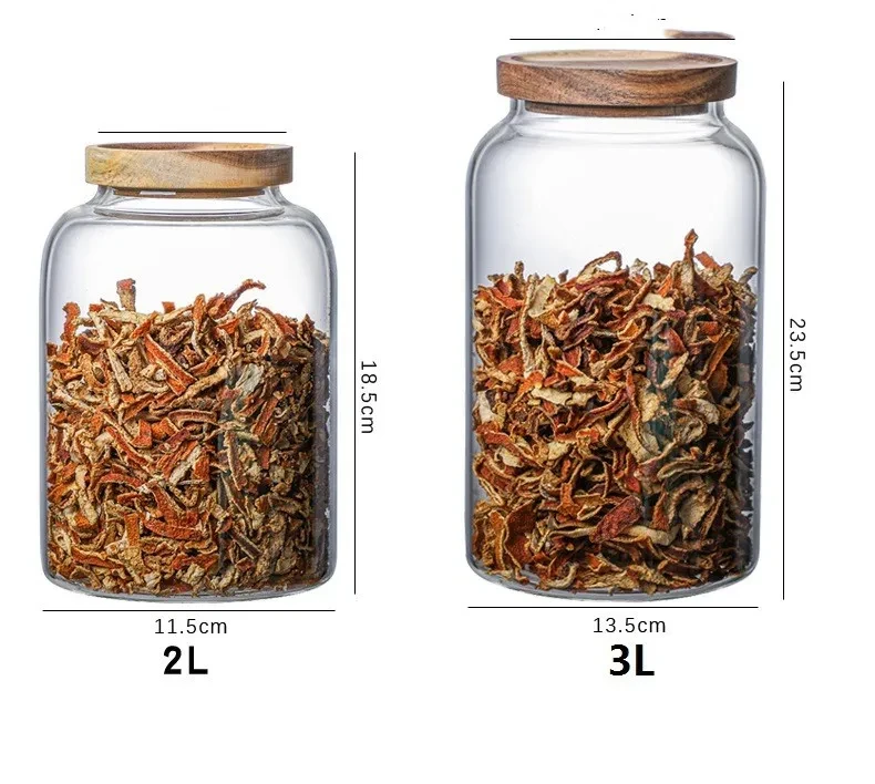 Storage Jar with Wooden Lids