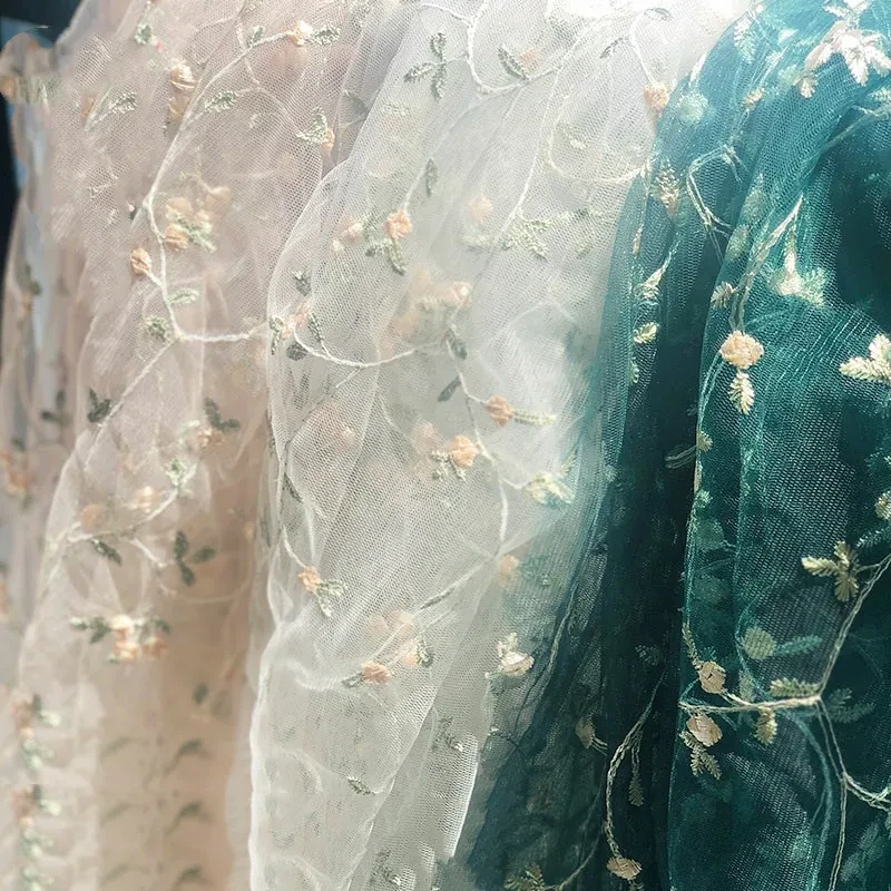 Embroidered Flower Lace Fabric