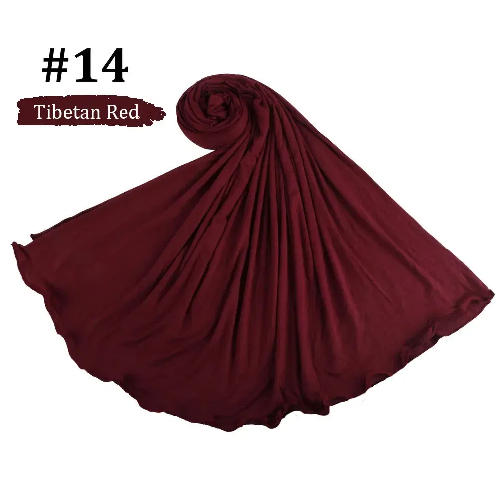 Color: lce grey - 180X85cm  Muslim Women Jersey Hijab Scarf Cotton Stretchy Premium Jersey HIjabs Soft Material Big Large Size Jersey Scarves