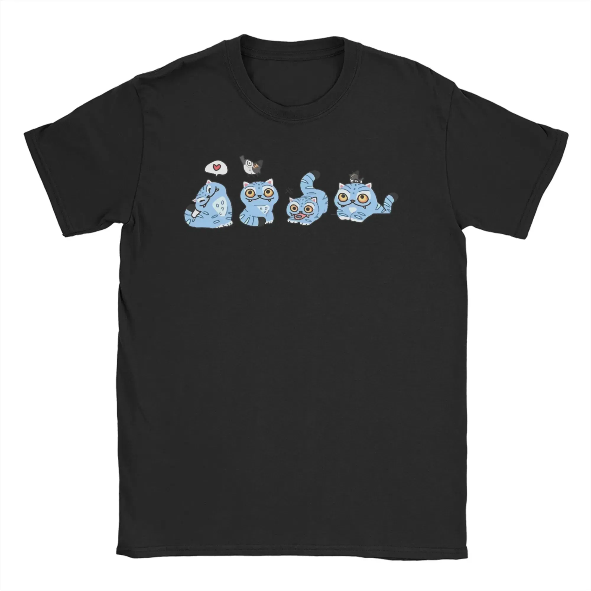 Color: Gold, Size: 6XL - Derpy Tiger Cat T Shirt Men Women's Cotton Unique T-Shirt Round Collar Huntrix Kpop Demon Hunters Tees Short Sleeve 4XL 5XL 6XL