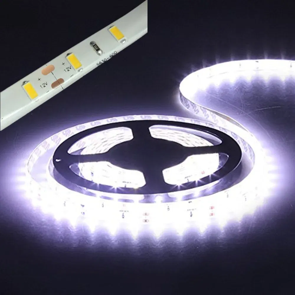 Emitting Color: Green, Color: Chocolate - Led Strip Light 5630 5730 Waterproof 12V Flexible Tape 5m Natural White 4000K Cold White Warm White 3000K 6500K Red Green Blue