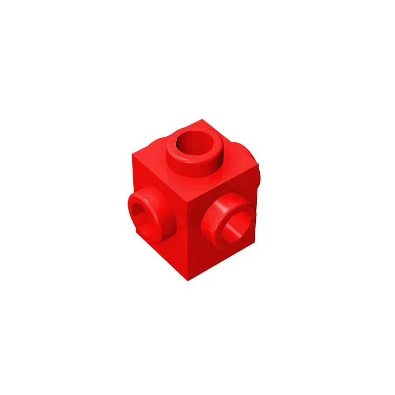 Color: DARK GRAY - Gobricks GDS-650 BRICK 1X1 W. 4 KNOBS compatible with lego 4733 children's DIY Educational Building Blocks Technical