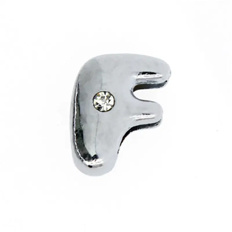 Color: Blue - 8mm Fat Slide Letters Charms Bracelet Women Jewelry Making 1pc Slide Alphabet A-Z DIY Wristband Belt Keychain Pet Collar