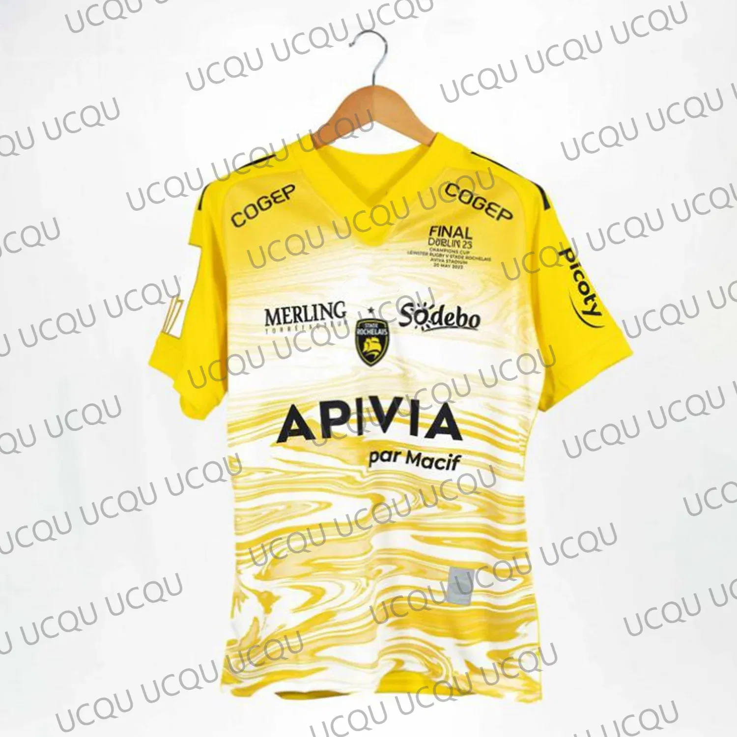 Color: black, Kid Size: 8 - 2025 New Arriavl France Rugly Jersey 24-25 Game Jersey Oversized Stade Rochelais  Football Short Sleeve Tops