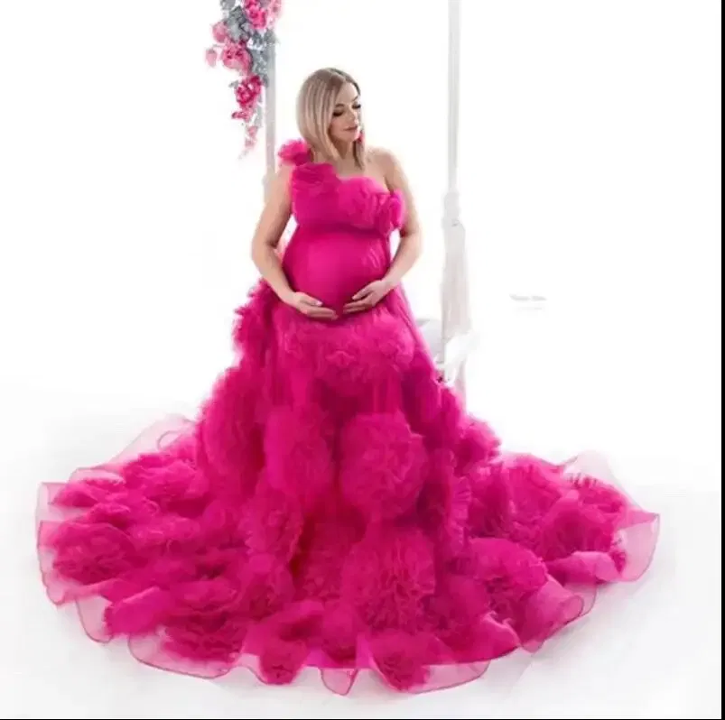 Color: Yellow, Maternity Size: XL, Ships From: CHINA - Tulle Long Maternity Dress Photoshoot п?»?°?‚ь?µ photography dresses baby shower dresses for pregnant woman п?»?°?‚ь?µ д?»я ?±?µ
