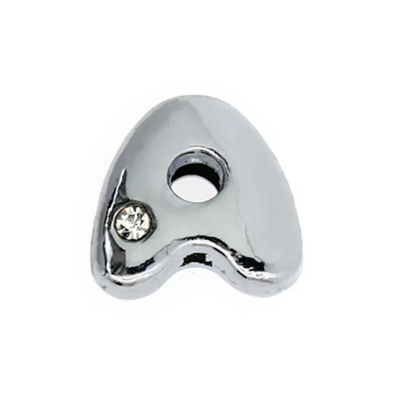 Color: Light Grey - 8mm Fat Slide Letters Charms Bracelet Women Jewelry Making 1pc Slide Alphabet A-Z DIY Wristband Belt Keychain Pet Collar