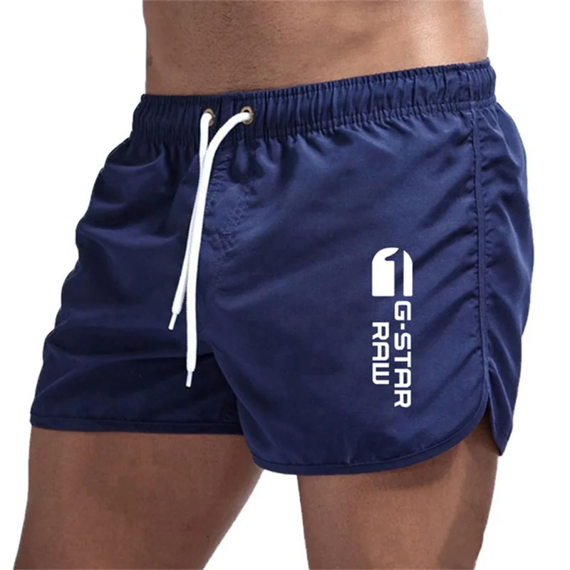 Color: Yellow, Size: L - Summer new men's luxury beach pants clothing quick dry gym jogging sexy shorts vacation casual swimming trunks