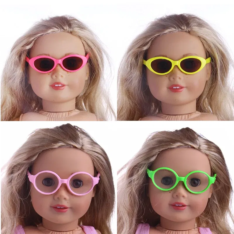 Color: WHITE - Promotion! Sunglasses Fit 18 Inch American &43 CM Baby Doll Clothes Accessories,Girl's Toys,Our Generation,Birthday Gift