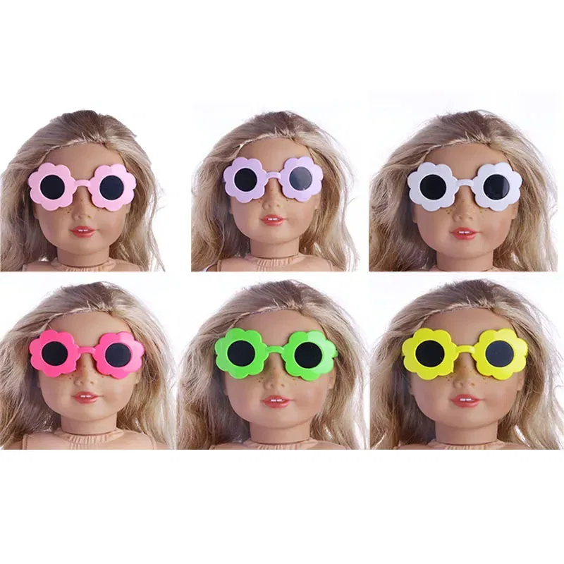 Color: WHITE - Promotion! Sunglasses Fit 18 Inch American &43 CM Baby Doll Clothes Accessories,Girl's Toys,Our Generation,Birthday Gift