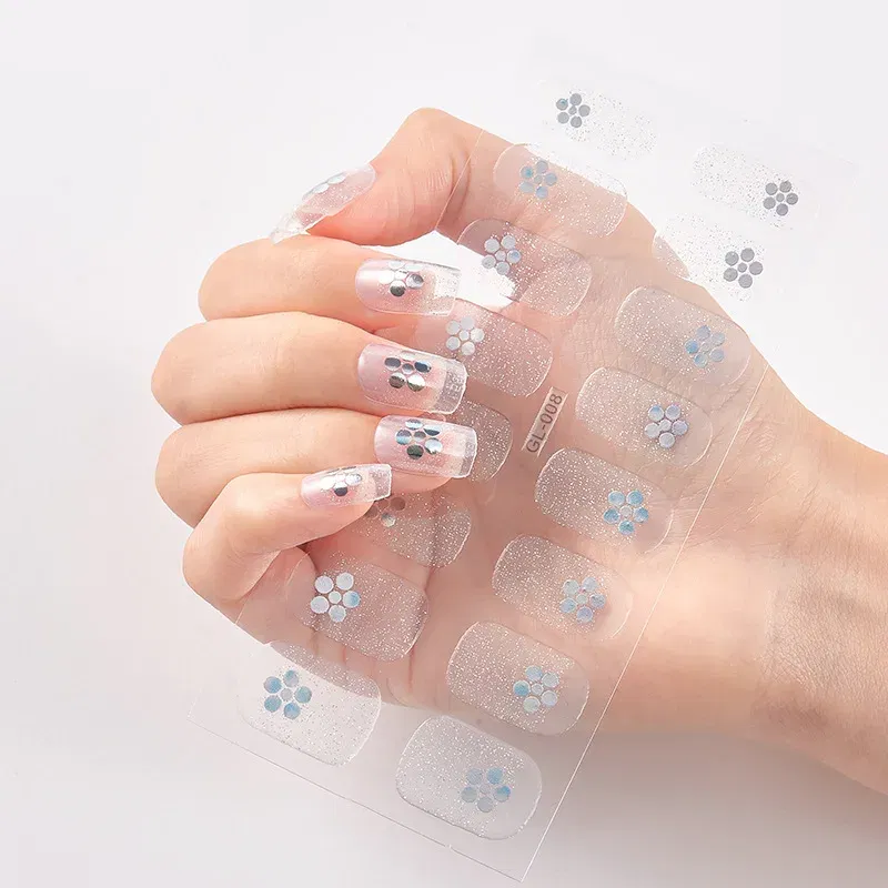 Glitter Series Shiny Manicure Decoracion Designed Nail Art Stickers 2020 Nail Decoration Nail Wraps Shiny