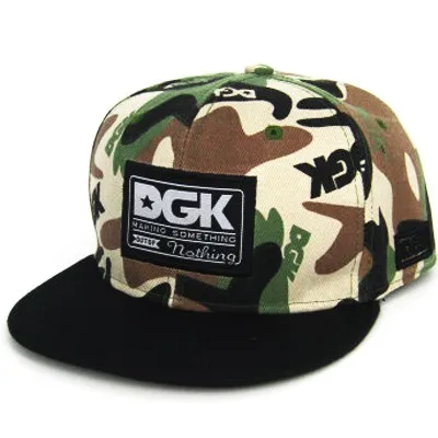 Color: camouflage, Size: Adjustable - New Korean Version Duck Tongue Cap Dgk Panel Letter Duck Tongue Cap Camouflage Unisex Versatile Men and Women's Same Baseball Ca