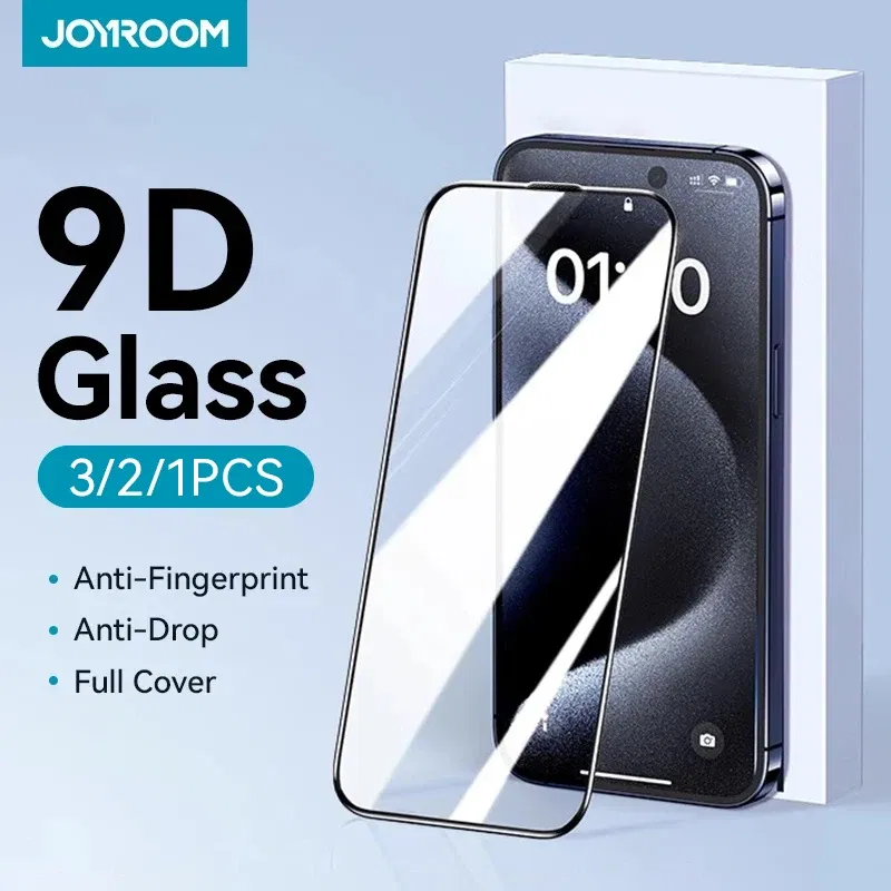 Bundle: Bundle 4, Material: High Definition - Joyroom 1/2/3pcs HD Glass Screen Protector for iPhone 16 15 14 13 12 11 Pro Max Full Screen Tempered Glass Protection for iPhone