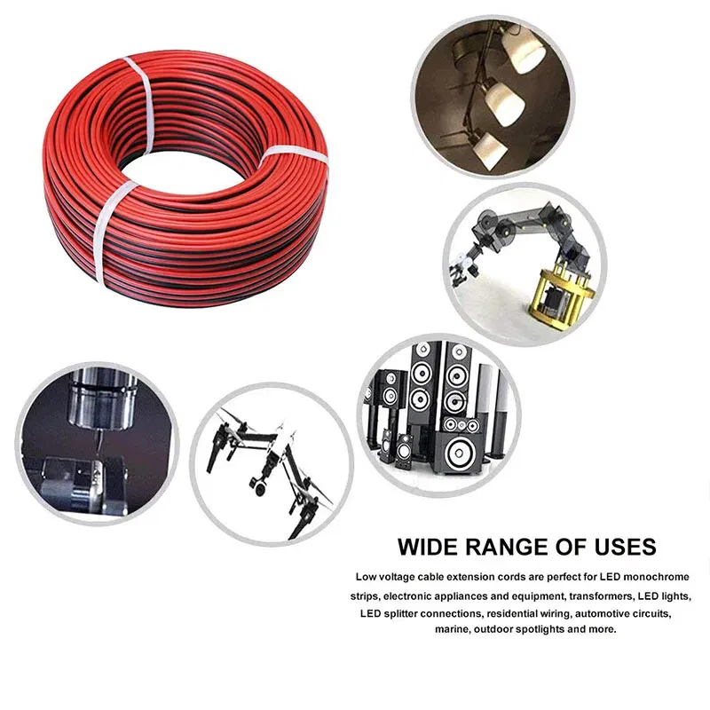 Color: WHITE, Specification: 30 AWG, Length: 20m - Super Soft 2 Pin Red and Black Silicone Cable 28awg 26awg 24 22 20 18 16 14 12awg 10awg 8awg High Temperature Tinned Copper Wire