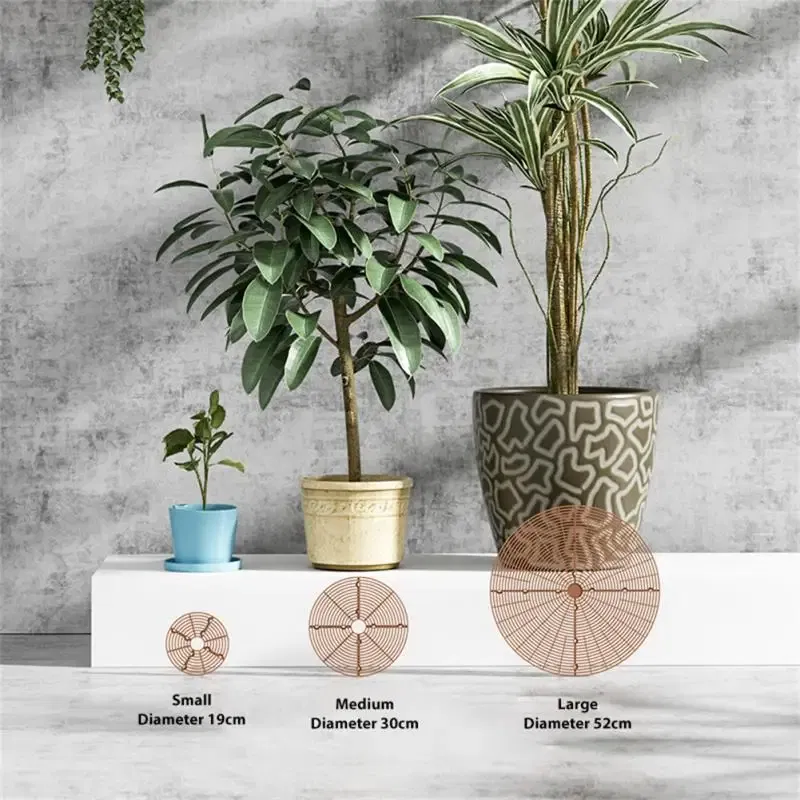 Color: Silver, Ships From: CHINA - Plant Pot Soil Guard With Nails Plant Pot Grid Flower Pot Cover Baby Safety Mouse Plant Protector Repel Cats Garden Household